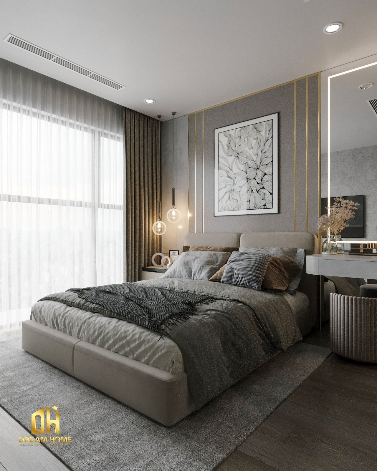 Cho thuê căn 2 ngủ tầng trung full nội thất The Matrix One