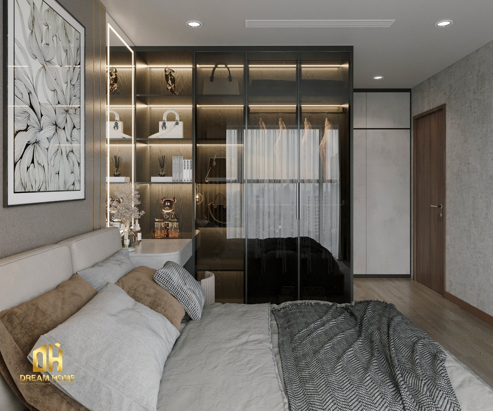 Cho thuê căn 2 ngủ tầng trung full nội thất The Matrix One